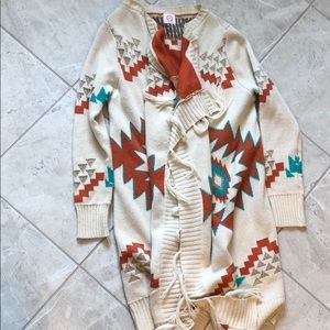 Long Aztec Cardigan